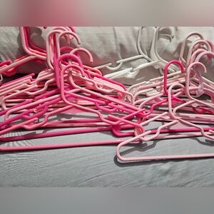 Set of Pink and White Hangers 55 Pieces